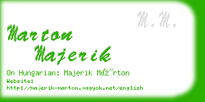 marton majerik business card